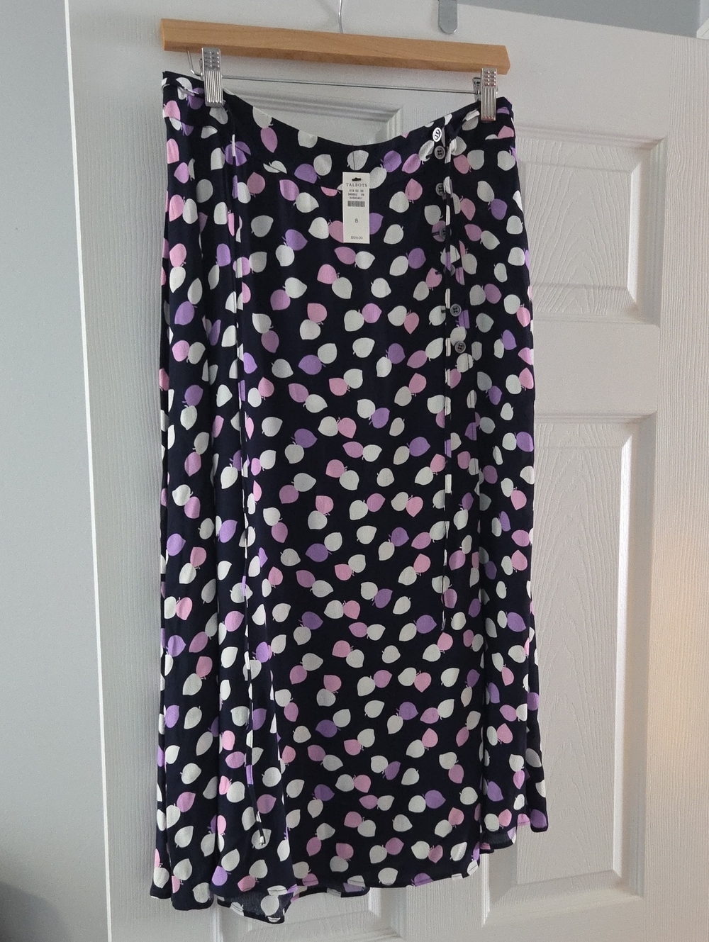 Talbots Midi Skirt with Dot Print
